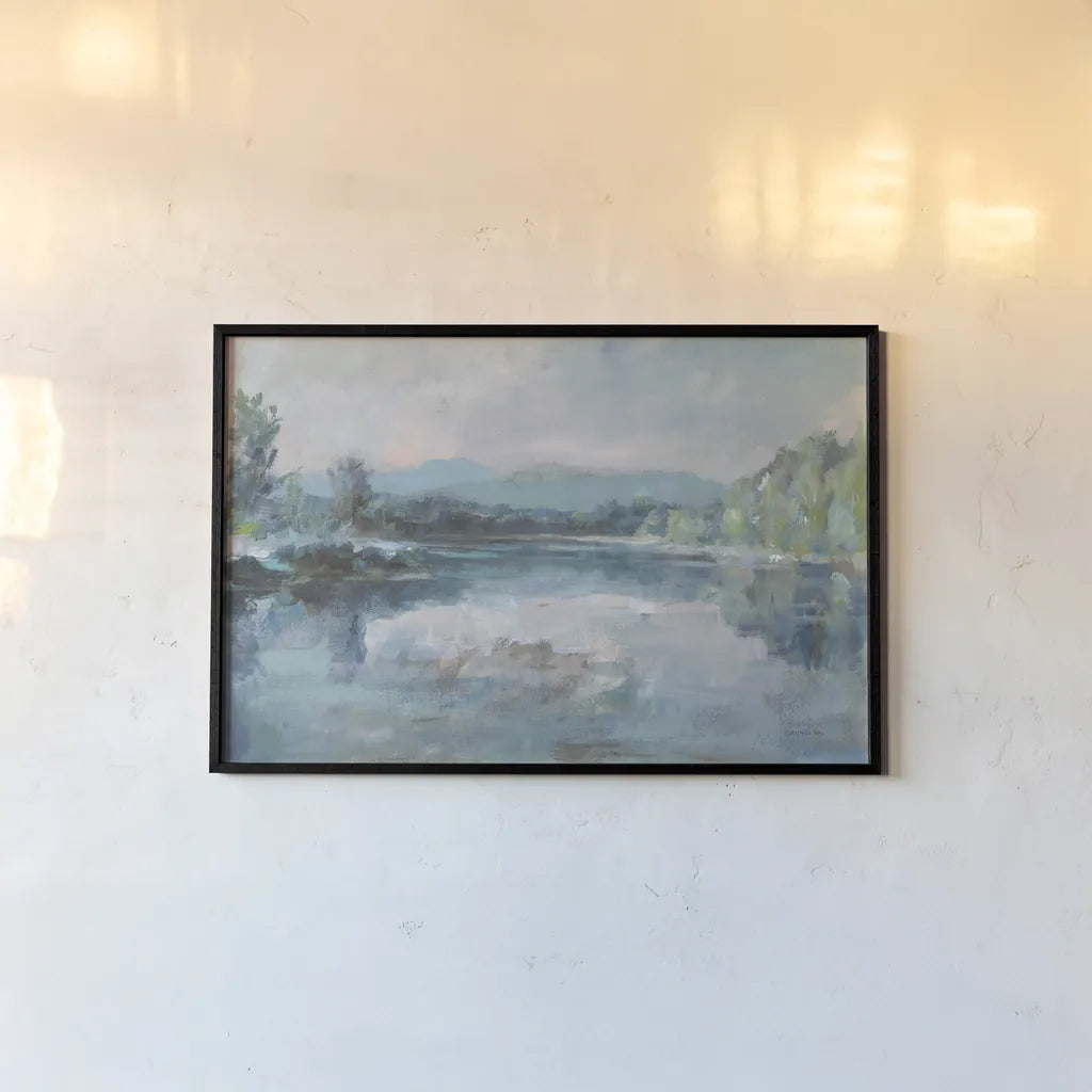 Calm Waters by Danhui Nai. shown as a paper print in a black flame. Available as a archival giclee rolled canvas, fine art paper, or poster print. SKU 73184i.