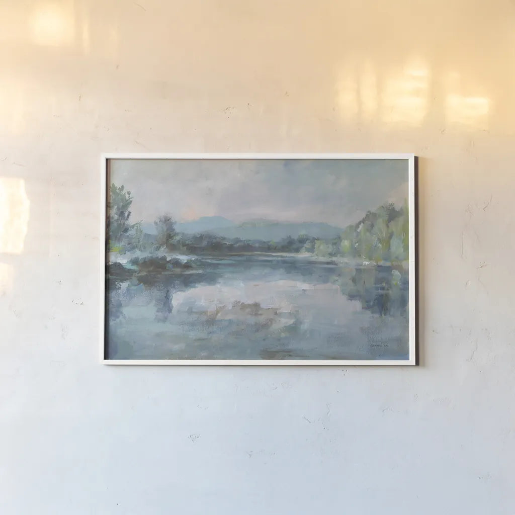 Calm Waters by Danhui Nai. shown as a paper print in a white frame. Available as a archival giclee rolled canvas, fine art paper, or poster print. SKU 73184i.