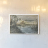 Calming Coves by Danhui Nai. shown as a paper print in a white frame. Available as a archival giclee rolled canvas, fine art paper, or poster print. SKU 90486i.