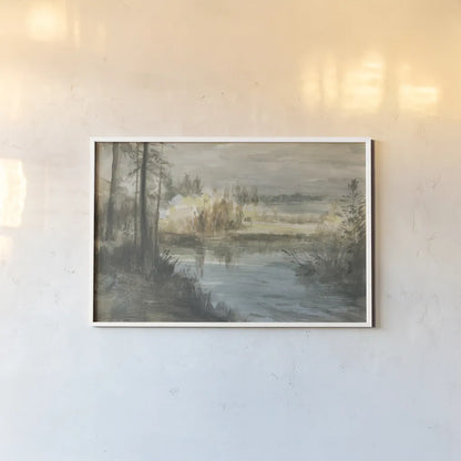 Calming Coves by Danhui Nai. shown as a paper print in a white frame. Available as a archival giclee rolled canvas, fine art paper, or poster print. SKU 90486i.