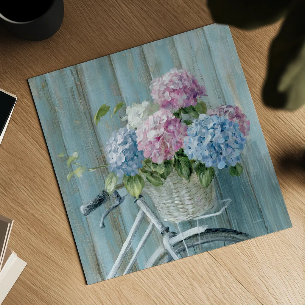 Cape Cod Bicycle by Danhui Nai. Shown as a detailed flat fine art print, highlighting archival giclee quality. Available as an archival giclee rolled canvas, fine art paper, or poster print. SKU 92744a.