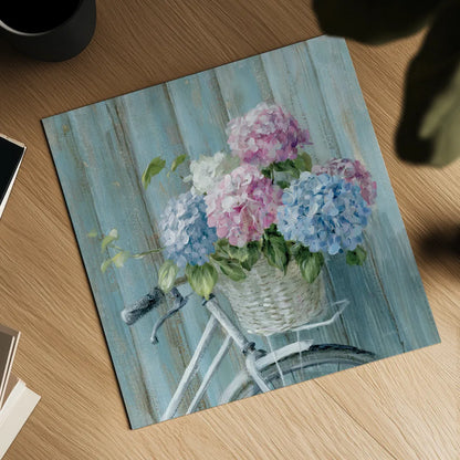 Cape Cod Bicycle by Danhui Nai. Shown as a detailed flat fine art print, highlighting archival giclee quality. Available as an archival giclee rolled canvas, fine art paper, or poster print. SKU 92744a.