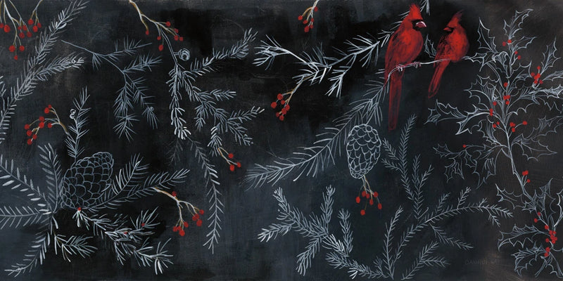 Cardinal Chalkboard by Danhui Nai