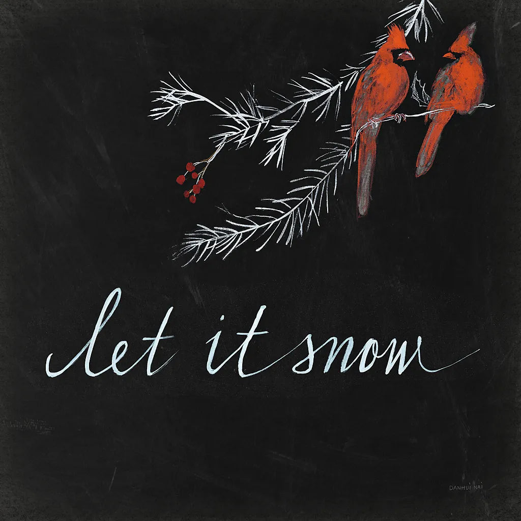 Cardinal Chalkboard II by Danhui Nai. SKU 31282a. Archival Giclee Fine art print for wall decor.