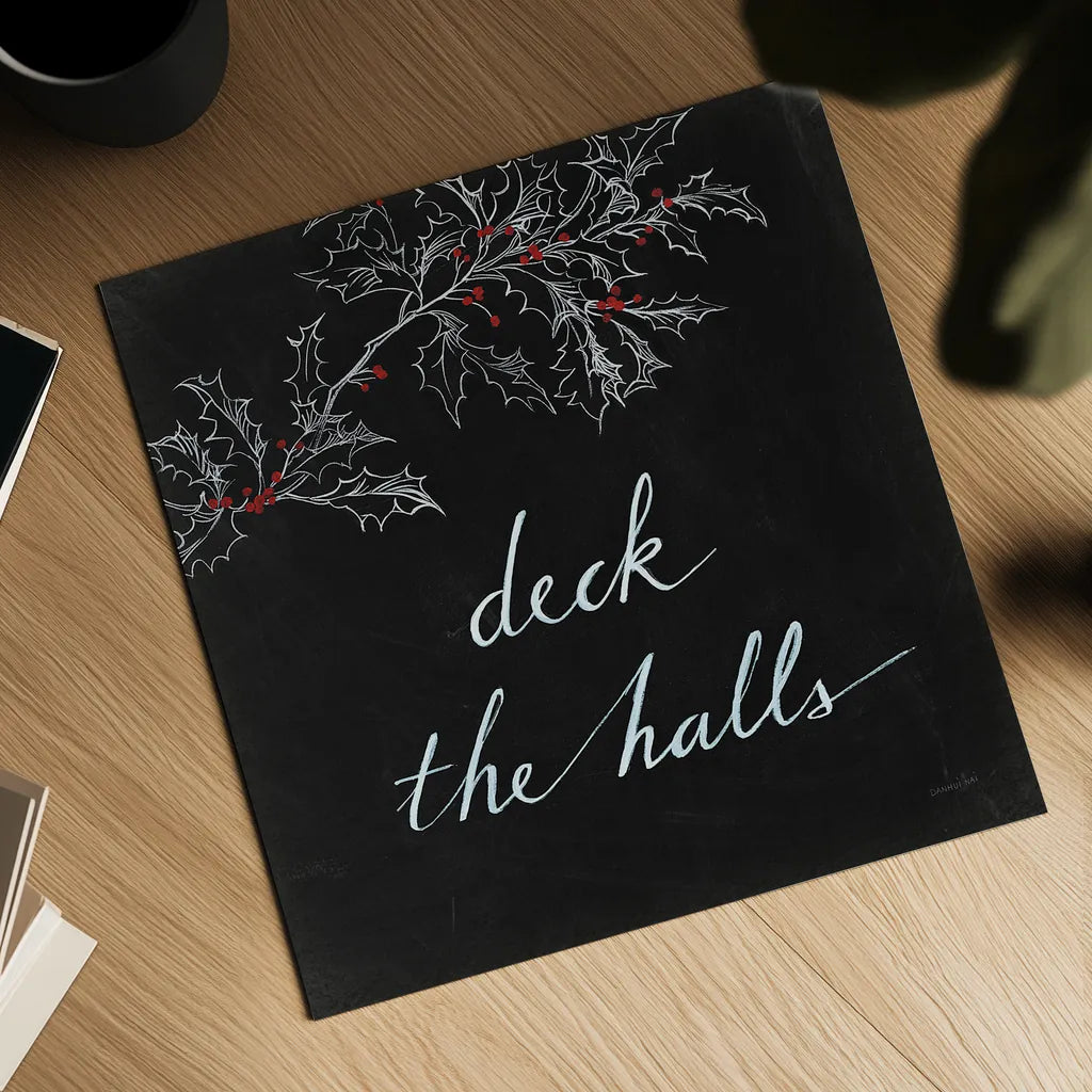 Cardinal Chalkboard IV by Danhui Nai. Shown as a detailed flat fine art print, highlighting archival giclee quality. Available as an archival giclee rolled canvas, fine art paper, or poster print. SKU 31284a.