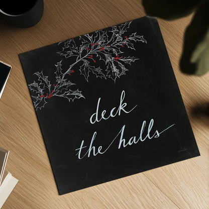 Cardinal Chalkboard IV by Danhui Nai. Shown as a detailed flat fine art print, highlighting archival giclee quality. Available as an archival giclee rolled canvas, fine art paper, or poster print. SKU 31284a.