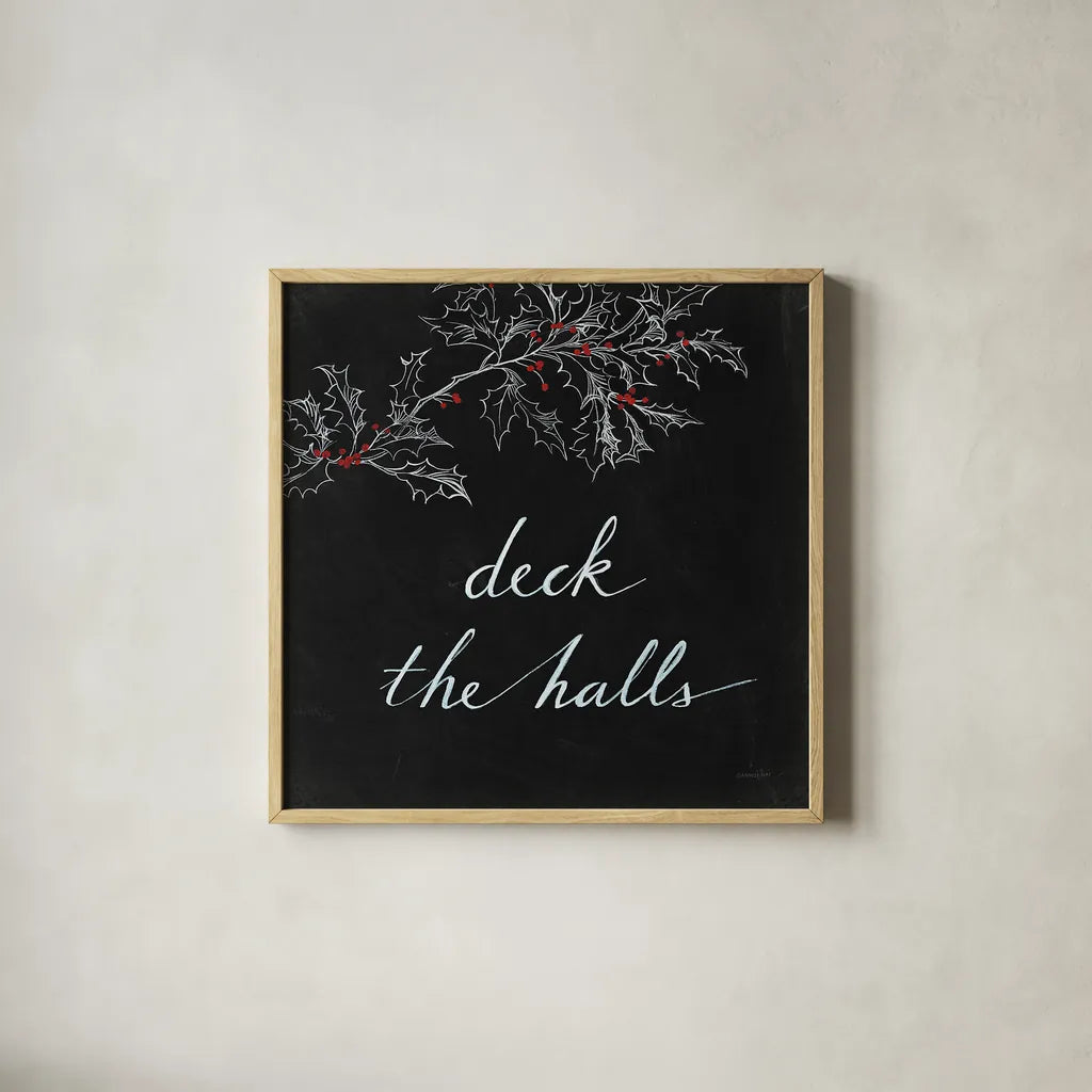 Cardinal Chalkboard IV by Danhui Nai. Shown in a natural wood glass frame for a timeless modern aesthetic. Available as an archival giclee rolled canvas, fine art paper, or poster print. SKU 31284a.