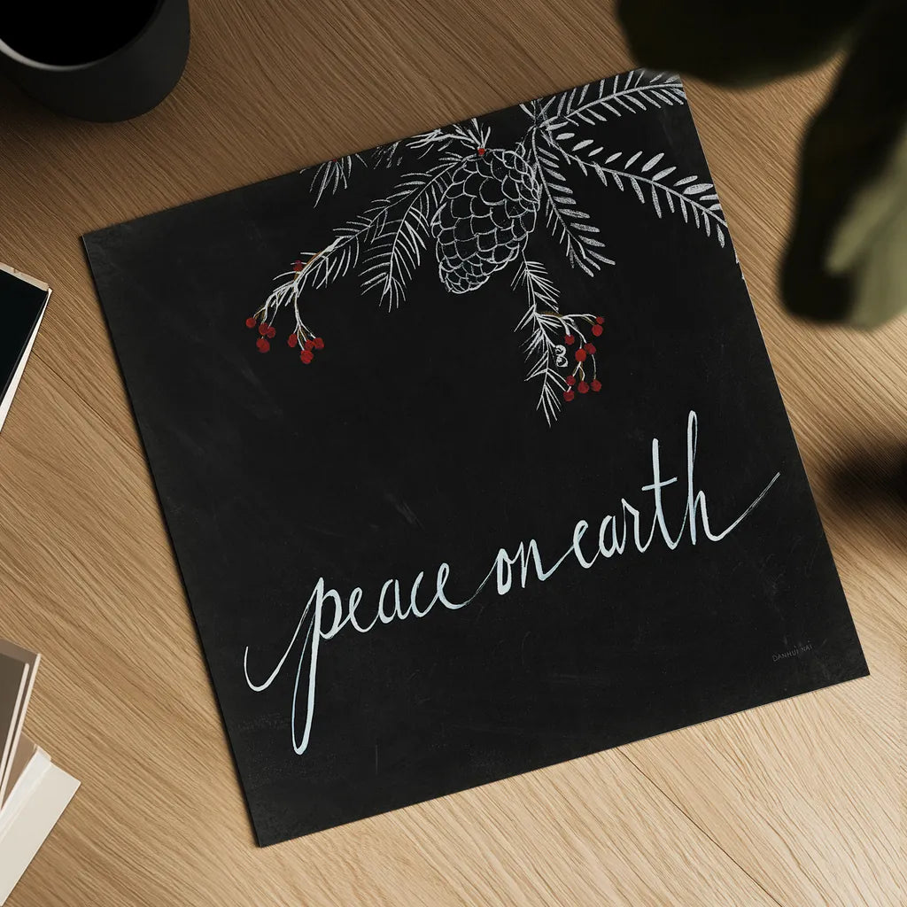 Cardinal Chalkboard V by Danhui Nai. Shown as a detailed flat fine art print, highlighting archival giclee quality. Available as an archival giclee rolled canvas, fine art paper, or poster print. SKU 31285a.