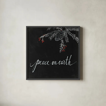 Cardinal Chalkboard V by Danhui Nai. Shown in a sleek black glass frame for a contemporary gallery look. Available as an archival giclee rolled canvas, fine art paper, or poster print. SKU 31285a.