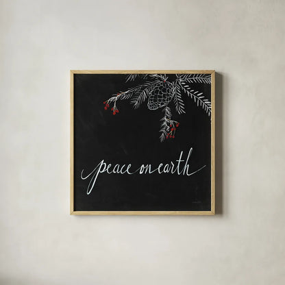 Cardinal Chalkboard V by Danhui Nai. Shown in a natural wood glass frame for a timeless modern aesthetic. Available as an archival giclee rolled canvas, fine art paper, or poster print. SKU 31285a.