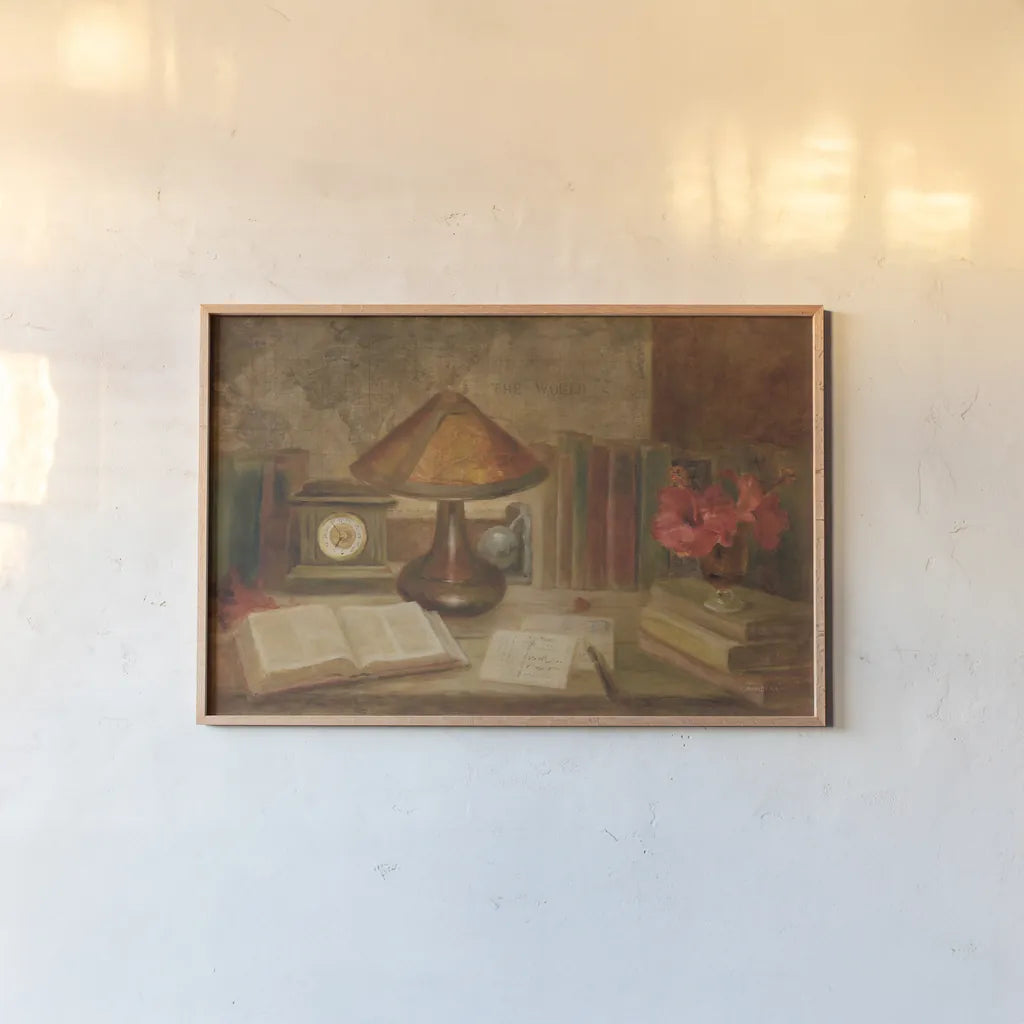 Cartas a Mi Amor by Danhui Nai. shown as a paper print in a natural frame. Available as a archival giclee rolled canvas, fine art paper, or poster print. SKU 95067i.