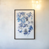 Cascading Petals II by Danhui Nai. shown as a paper print in a black flame. Available as a archival giclee rolled canvas, fine art paper, or poster print. SKU 68222h.