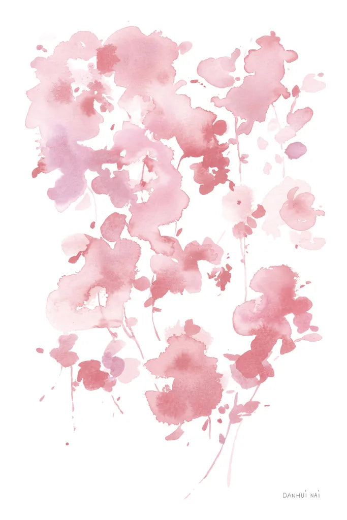 Cascading Petals II Pink by Danhui Nai. SKU 74159h. Archival Giclee Fine art print for wall decor.