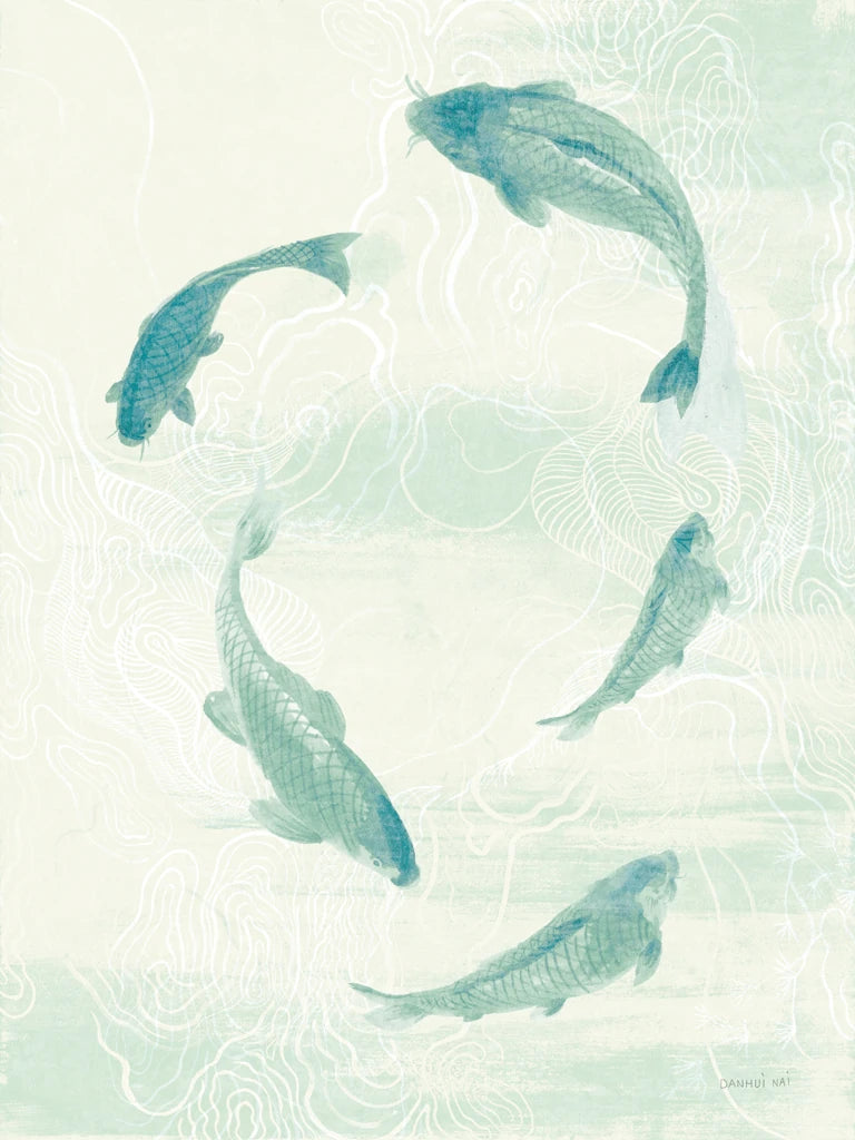 Celadon Koi II by Danhui Nai