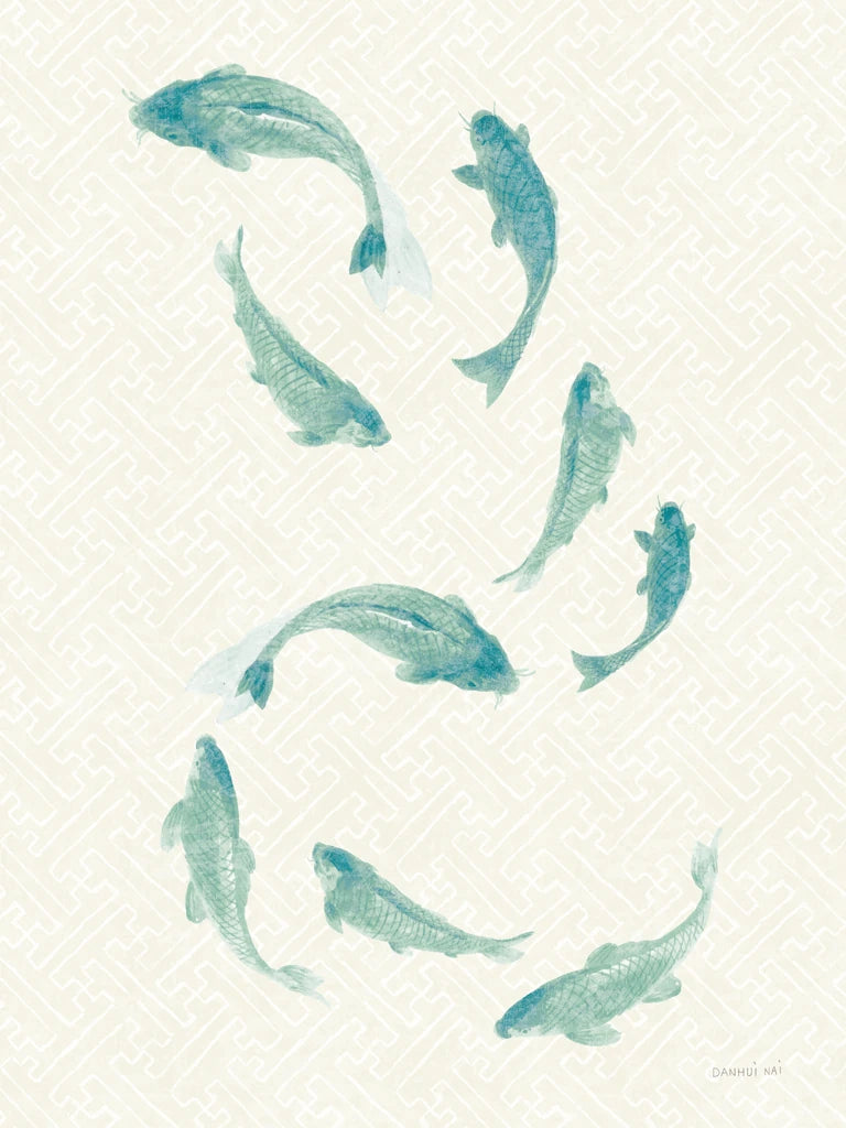 Celadon Koi III by Danhui Nai