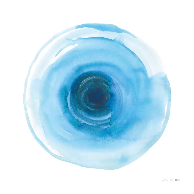 Center of Blue I by Danhui Nai. SKU 76093a. Archival Giclee Fine art print for wall decor.