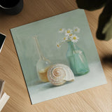 Chamomille Spa by Danhui Nai. Shown as a detailed flat fine art print, highlighting archival giclee quality. Available as an archival giclee rolled canvas, fine art paper, or poster print. SKU 5596a.