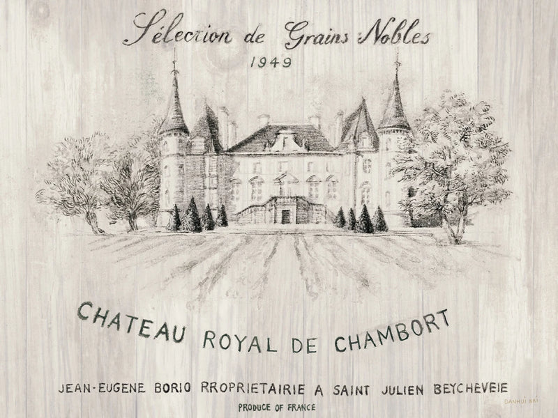 Chateau Chambort on Wood by Danhui Nai
