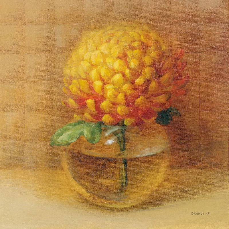 Chrysanthemum in Glass by Danhui Nai. SKU 5322a. Archival Giclee Fine art print for wall decor.