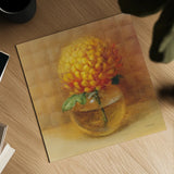 Chrysanthemum in Glass by Danhui Nai. Shown as a detailed flat fine art print, highlighting archival giclee quality. Available as an archival giclee rolled canvas, fine art paper, or poster print. SKU 5322a.