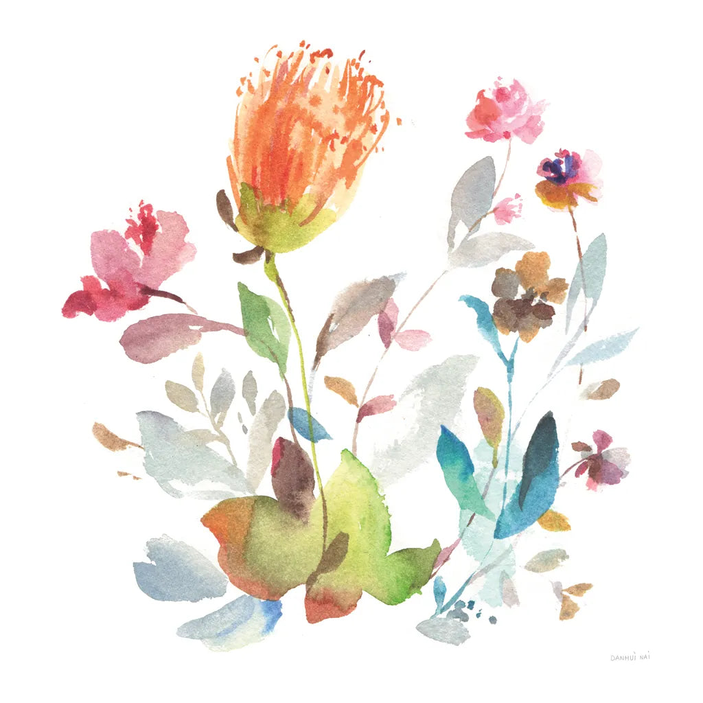 Circle Full of Flowers I by Danhui Nai. SKU 67303a. Archival Giclee Fine art print for wall decor.