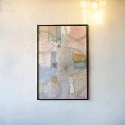 Circle Stories I by Danhui Nai. shown as a paper print in a black flame. Available as a archival giclee rolled canvas, fine art paper, or poster print. SKU 64920h.