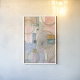 Circle Stories I by Danhui Nai. shown as a paper print in a white frame. Available as a archival giclee rolled canvas, fine art paper, or poster print. SKU 64920h.