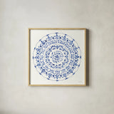 Circle of Life I by Danhui Nai. Shown in a natural wood glass frame for a timeless modern aesthetic. Available as an archival giclee rolled canvas, fine art paper, or poster print. SKU 79457a.