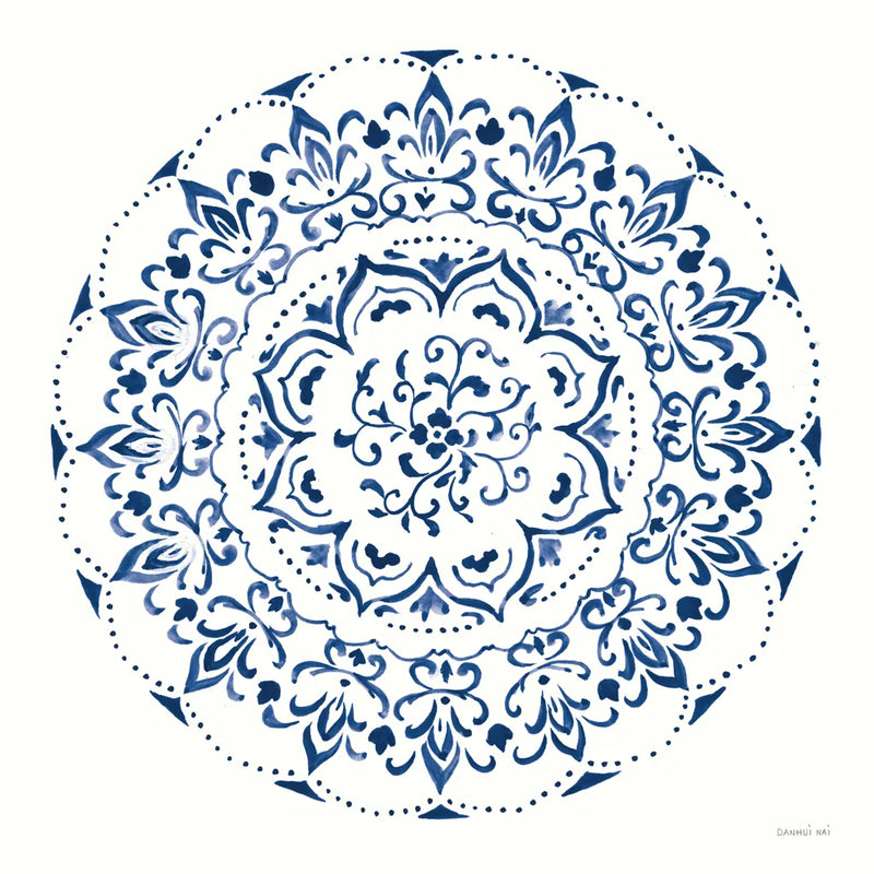 Circle of Life I Indigo by Danhui Nai. SKU 83261a. Archival Giclee Fine art print for wall decor.