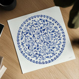 Circle of Life II by Danhui Nai. Shown as a detailed flat fine art print, highlighting archival giclee quality. Available as an archival giclee rolled canvas, fine art paper, or poster print. SKU 79458a.