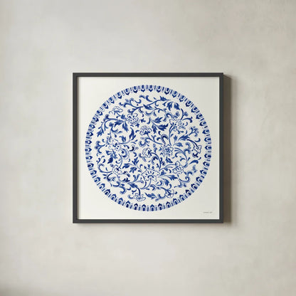 Circle of Life II by Danhui Nai. Shown in a sleek black glass frame for a contemporary gallery look. Available as an archival giclee rolled canvas, fine art paper, or poster print. SKU 79458a.