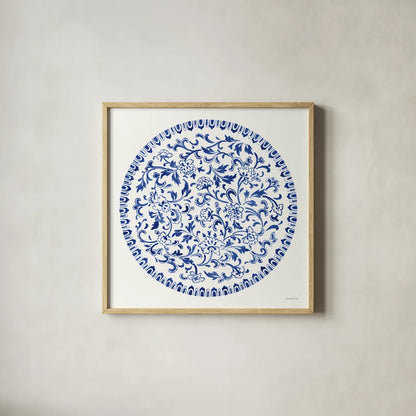 Circle of Life II by Danhui Nai. Shown in a natural wood glass frame for a timeless modern aesthetic. Available as an archival giclee rolled canvas, fine art paper, or poster print. SKU 79458a.