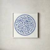 Circle of Life II by Danhui Nai. Shown in a crisp white glass frame for a clean and minimalist style. Available as an archival giclee rolled canvas, fine art paper, or poster print. SKU 79458a.