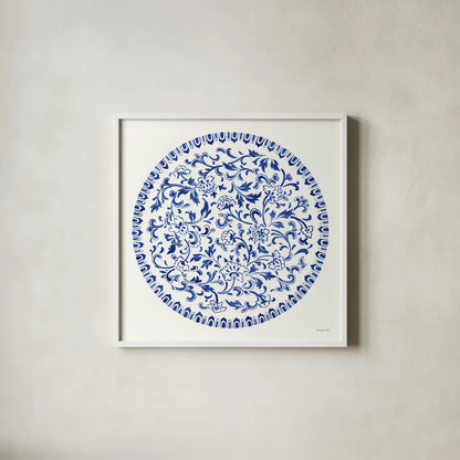 Circle of Life II by Danhui Nai. Shown in a crisp white glass frame for a clean and minimalist style. Available as an archival giclee rolled canvas, fine art paper, or poster print. SKU 79458a.