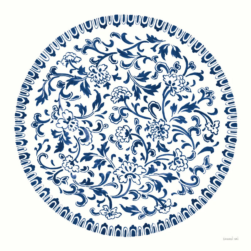 Circle of Life II Indigo by Danhui Nai. SKU 83262a. Archival Giclee Fine art print for wall decor.