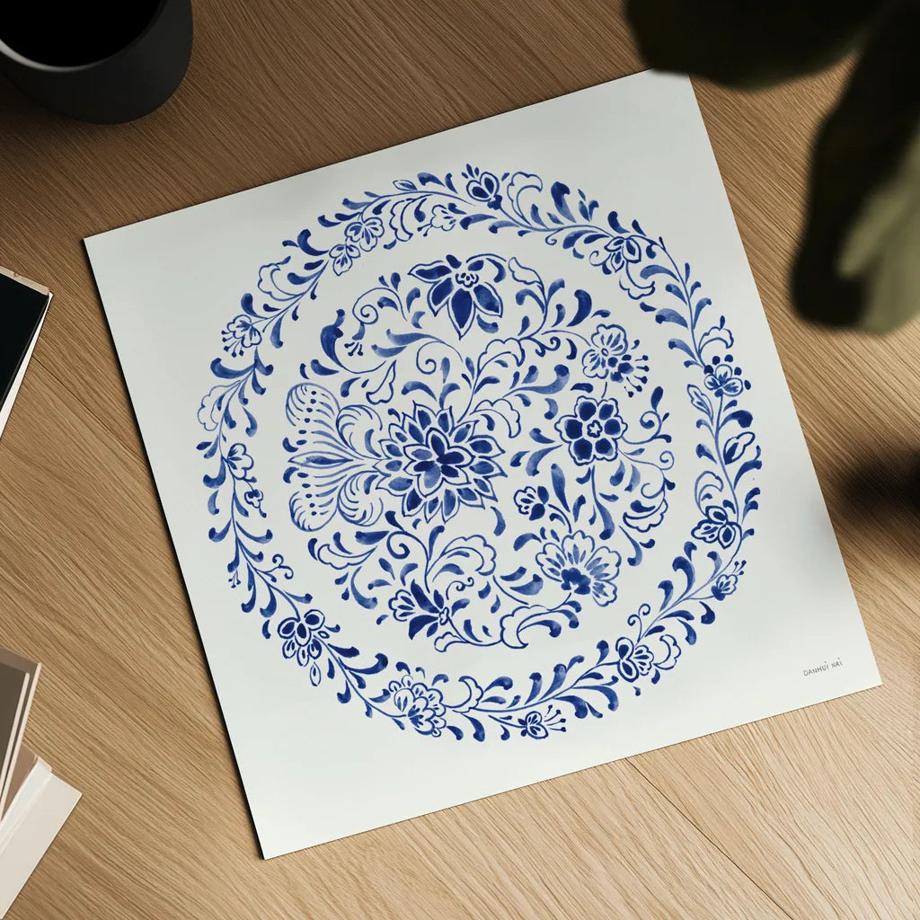 Circle of Life III by Danhui Nai. Shown as a detailed flat fine art print, highlighting archival giclee quality. Available as an archival giclee rolled canvas, fine art paper, or poster print. SKU 79459a.