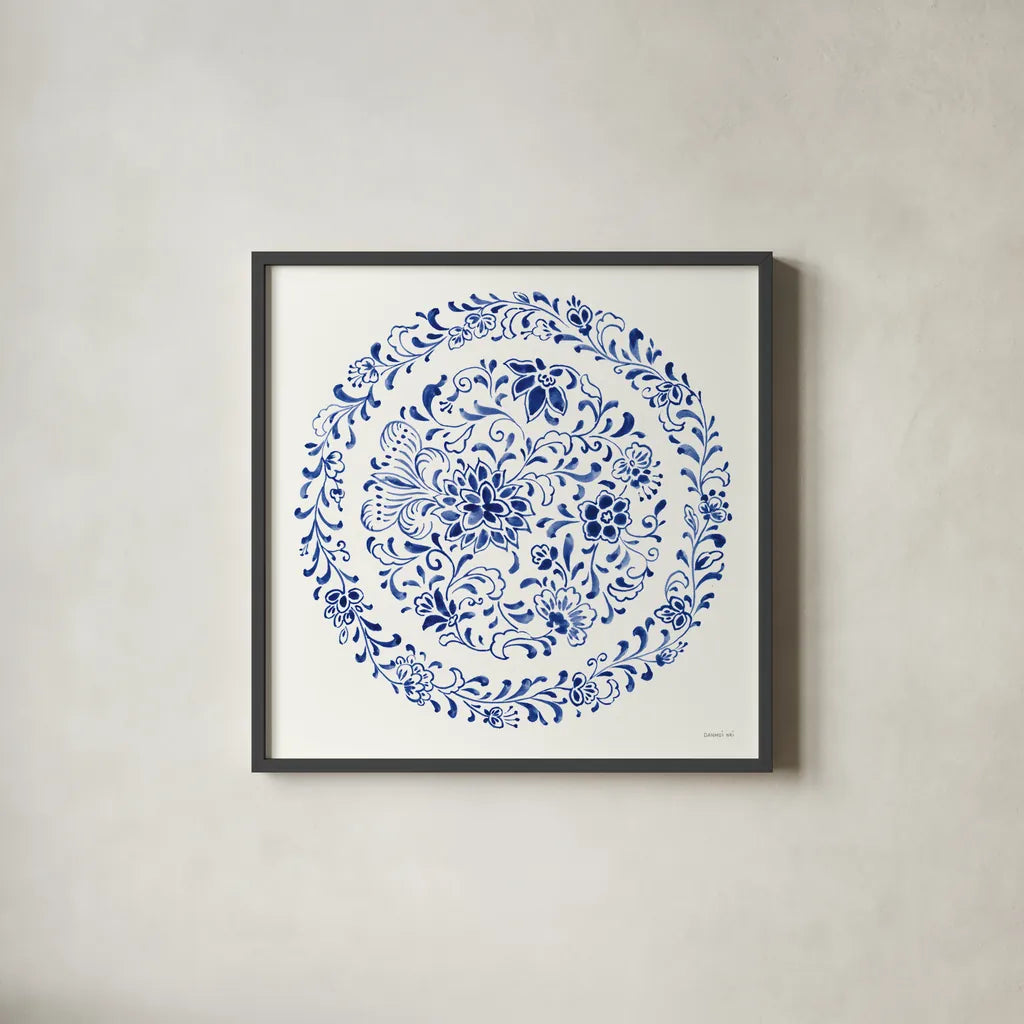 Circle of Life III by Danhui Nai. Shown in a sleek black glass frame for a contemporary gallery look. Available as an archival giclee rolled canvas, fine art paper, or poster print. SKU 79459a.