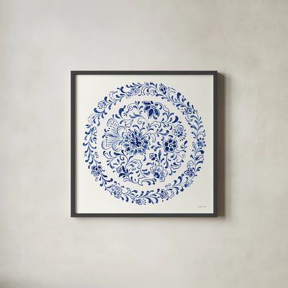 Circle of Life III by Danhui Nai. Shown in a sleek black glass frame for a contemporary gallery look. Available as an archival giclee rolled canvas, fine art paper, or poster print. SKU 79459a.