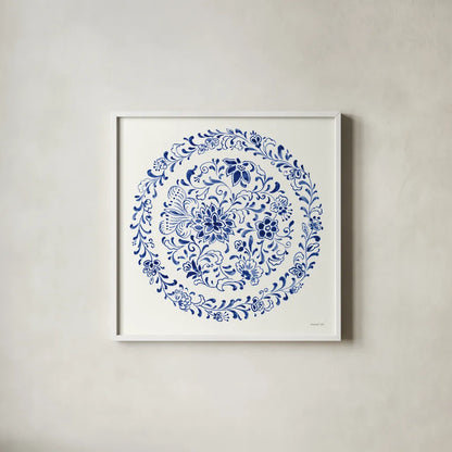 Circle of Life III by Danhui Nai. Shown in a crisp white glass frame for a clean and minimalist style. Available as an archival giclee rolled canvas, fine art paper, or poster print. SKU 79459a.