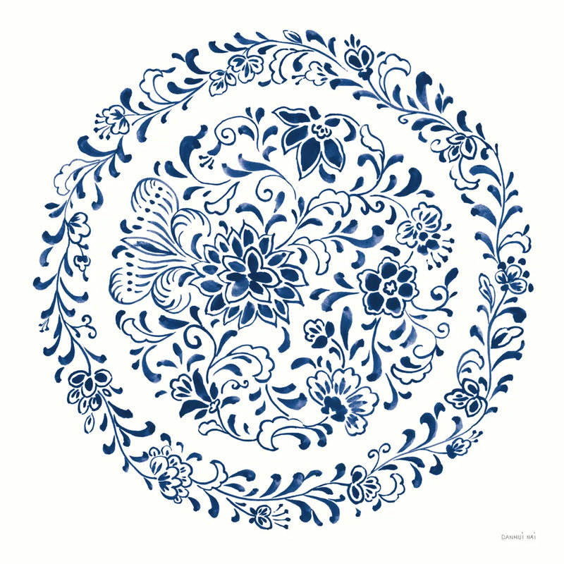 Circle of Life III Indigo by Danhui Nai. SKU 83263a. Archival Giclee Fine art print for wall decor.