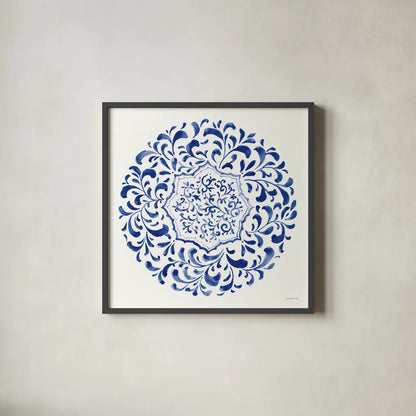 Circle of Life IV by Danhui Nai. Shown in a sleek black glass frame for a contemporary gallery look. Available as an archival giclee rolled canvas, fine art paper, or poster print. SKU 79460a.