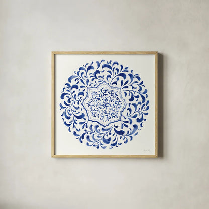 Circle of Life IV by Danhui Nai. Shown in a natural wood glass frame for a timeless modern aesthetic. Available as an archival giclee rolled canvas, fine art paper, or poster print. SKU 79460a.