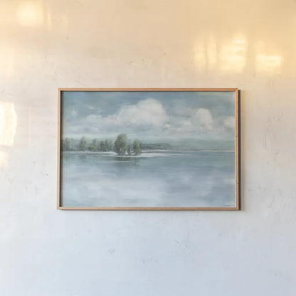 Cloud Horizon by Danhui Nai. shown as a paper print in a natural frame. Available as a archival giclee rolled canvas, fine art paper, or poster print. SKU 100555i.