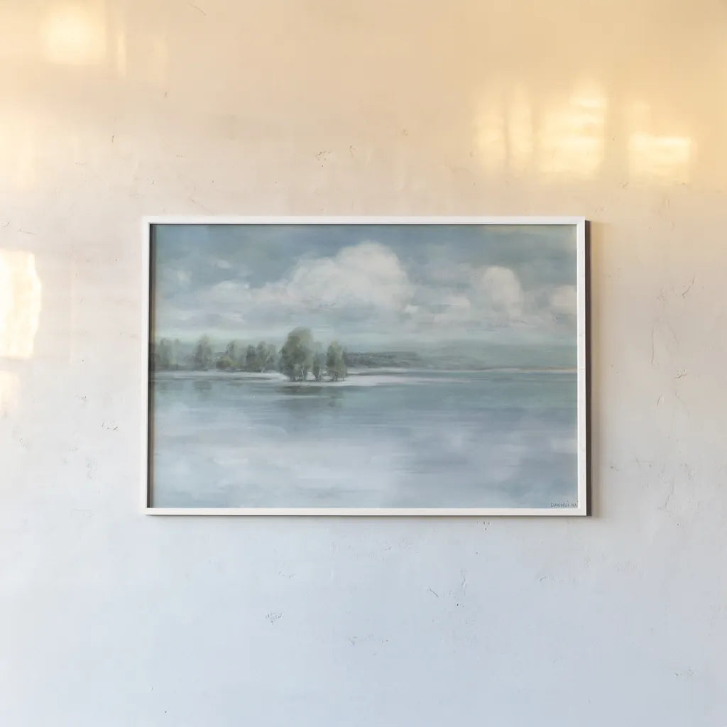 Cloud Horizon by Danhui Nai. shown as a paper print in a white frame. Available as a archival giclee rolled canvas, fine art paper, or poster print. SKU 100555i.