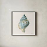 Coastal Bliss IV by Danhui Nai. Shown in a sleek black glass frame for a contemporary gallery look. Available as an archival giclee rolled canvas, fine art paper, or poster print. SKU 91273a.