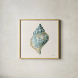 Coastal Bliss IV by Danhui Nai. Shown in a natural wood glass frame for a timeless modern aesthetic. Available as an archival giclee rolled canvas, fine art paper, or poster print. SKU 91273a.