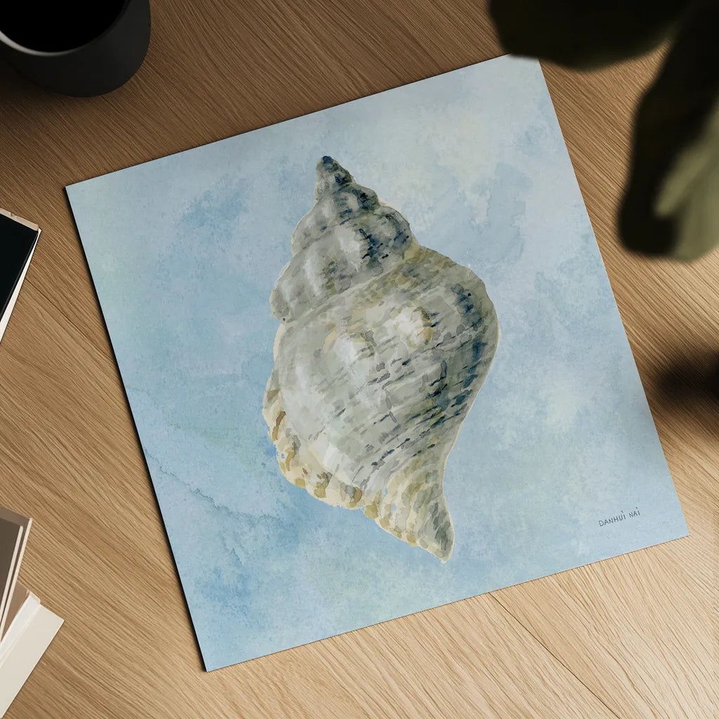 Coastal Bliss IV v2 by Danhui Nai. Shown as a detailed flat fine art print, highlighting archival giclee quality. Available as an archival giclee rolled canvas, fine art paper, or poster print. SKU 97039a.