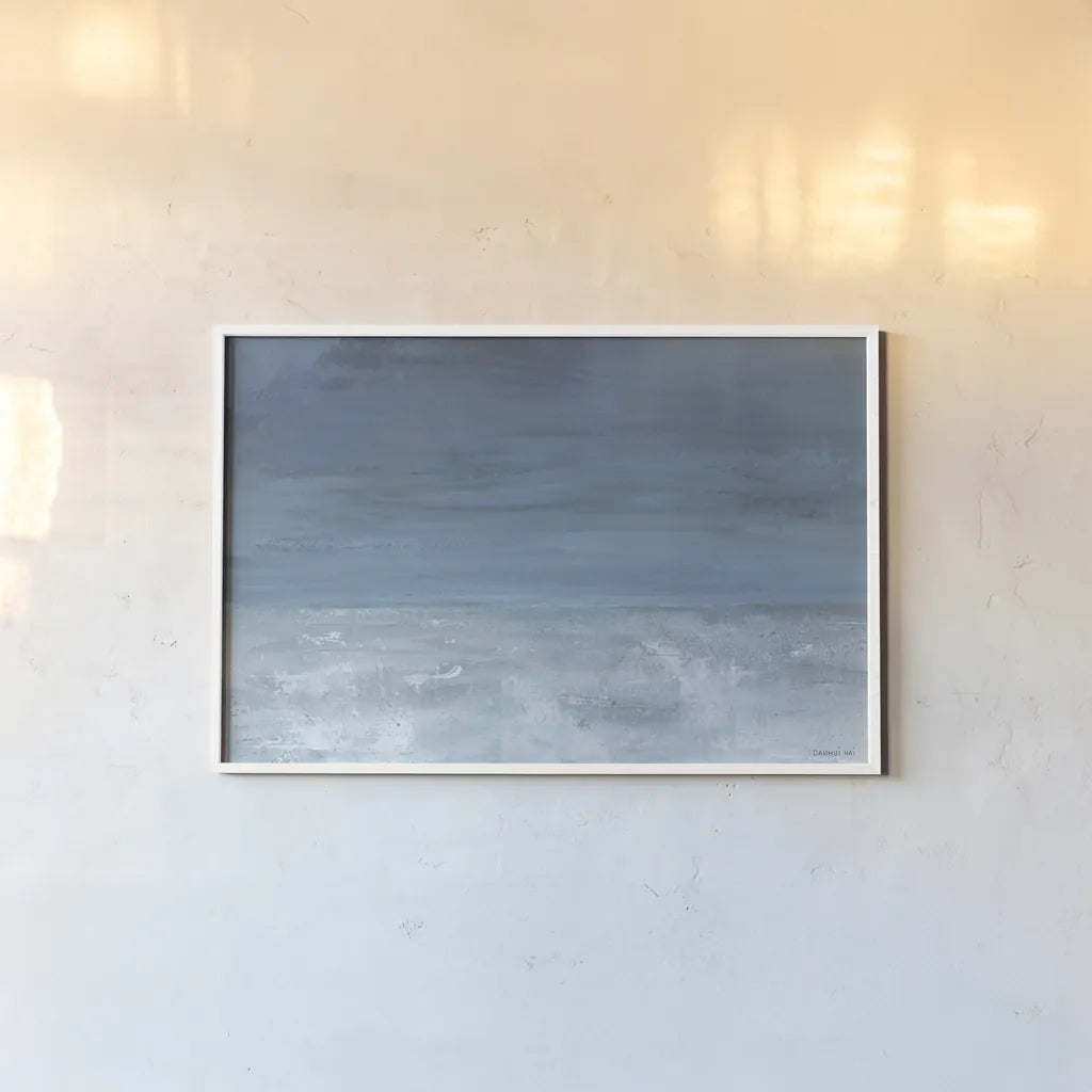 Coastal Mood by Danhui Nai. shown as a paper print in a white frame. Available as a archival giclee rolled canvas, fine art paper, or poster print. SKU 99341i.