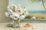 Coastal Roses Plain by Danhui Nai. SKU 15117i. Archival Giclee Fine art print for wall decor.
