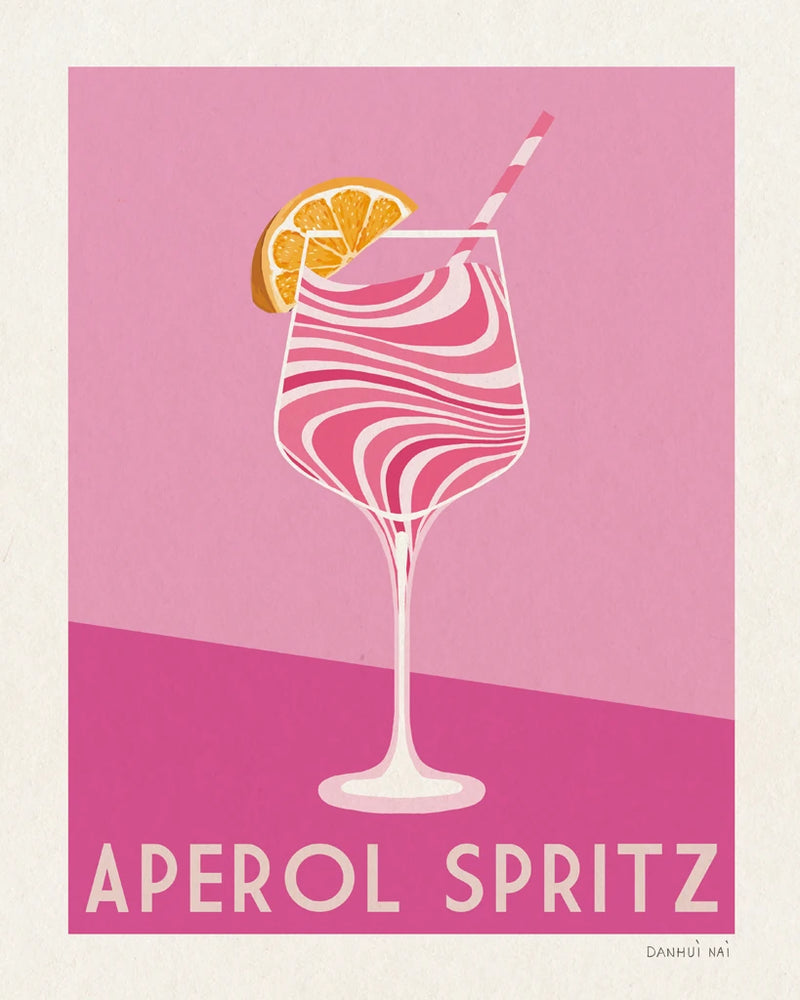 Cocktail Poster III Pink by Danhui Nai